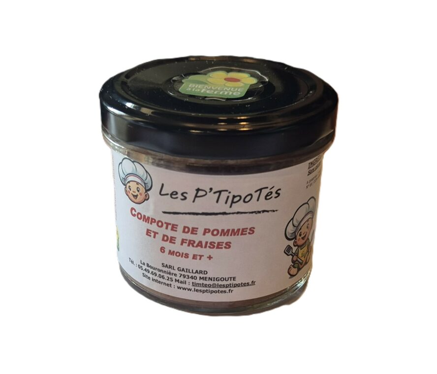 Compotée de pommes et de fraises (6 mois et +) - Compote de pommes fraises
