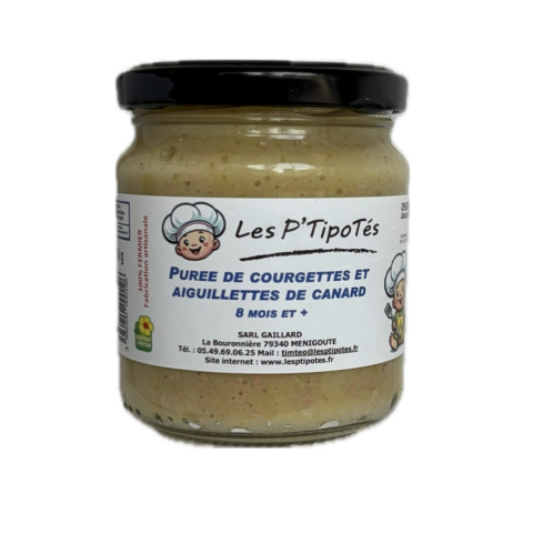 Purée de courgette & aiguillettes..